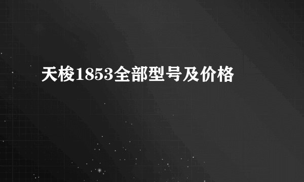 天梭1853全部型号及价格