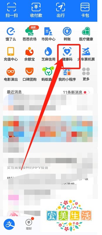 支付宝健康码如何显示全名和身份证号