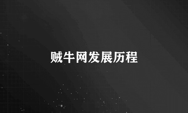 贼牛网发展历程