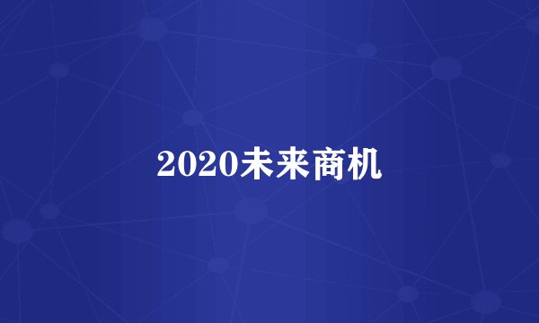 2020未来商机