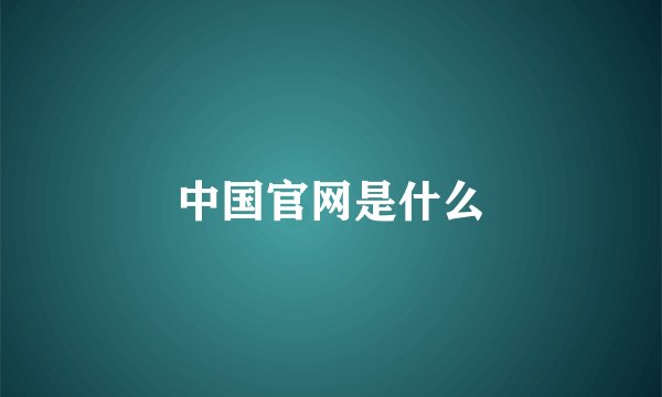 中国官网是什么