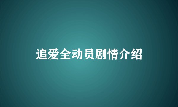 追爱全动员剧情介绍