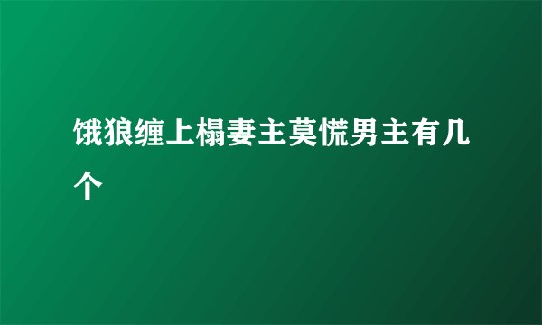 饿狼缠上榻妻主莫慌男主有几个