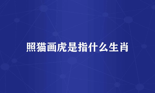 照猫画虎是指什么生肖