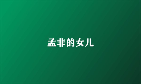 孟非的女儿