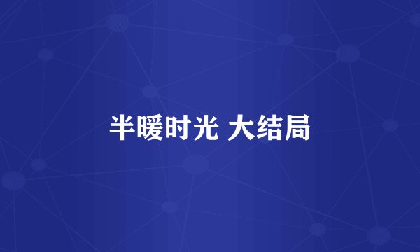 半暖时光 大结局