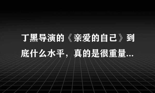 丁黑导演的《亲爱的自己》到底什么水平，真的是很重量级的剧么？