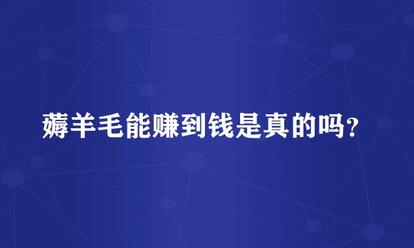 薅羊毛能赚到钱是真的吗？