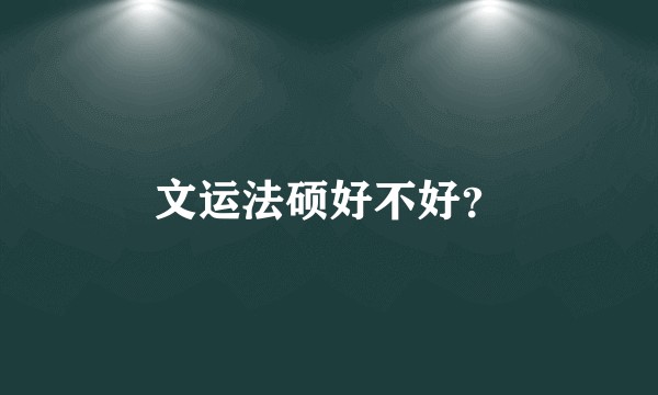 文运法硕好不好？