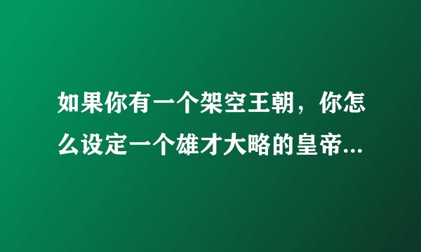 如果你有一个架空王朝,你怎么设定一个雄才大略的皇帝的庙号、年号以及朝代名?