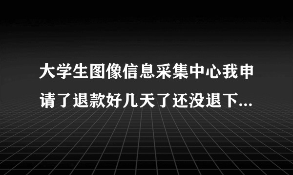 大学生图像信息采集中心我申请了退款好几天了还没退下来，这要怎么搞？