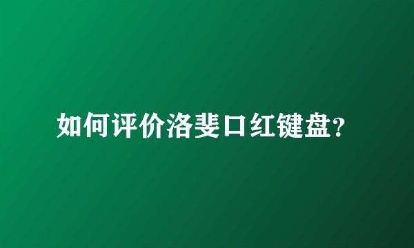 如何评价洛斐口红键盘？