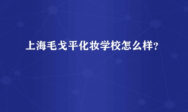 上海毛戈平化妆学校怎么样？