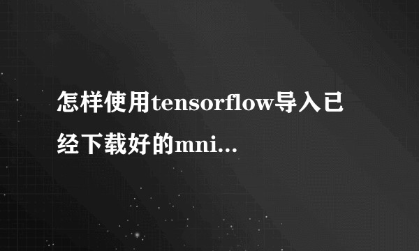 怎样使用tensorflow导入已经下载好的mnist数据集?