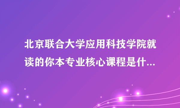 北京联合大学应用科技学院就读的你本专业核心课程是什么？课程设置如何？