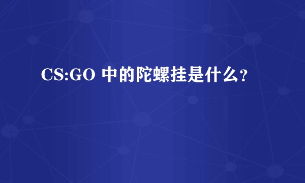 CS:GO 中的陀螺挂是什么？
