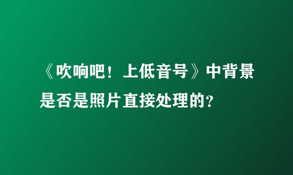 《吹响吧！上低音号》中背景是否是照片直接处理的？