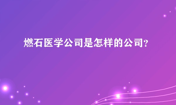 燃石医学公司是怎样的公司？