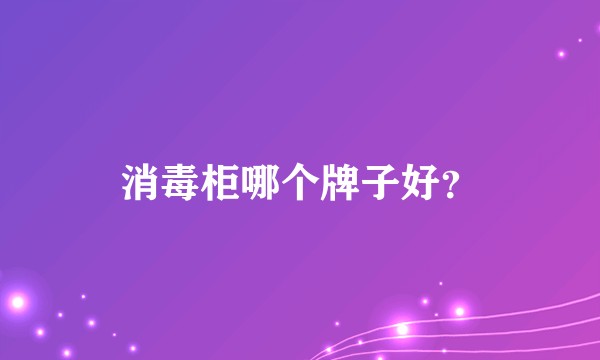 消毒柜哪个牌子好？