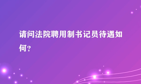 请问法院聘用制书记员待遇如何？