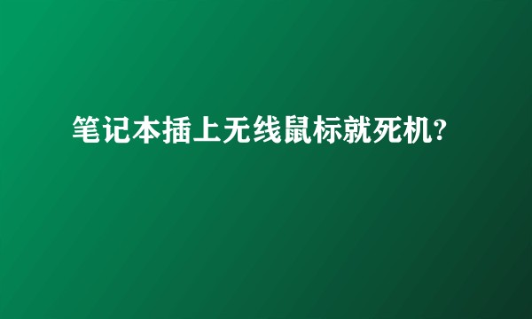 笔记本插上无线鼠标就死机?