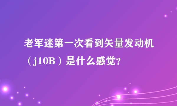 老军迷第一次看到矢量发动机（j10B）是什么感觉？