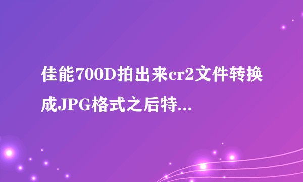 佳能700D拍出来cr2文件转换成JPG格式之后特别的暗为什么啊。。怎么办？