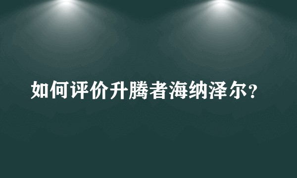 如何评价升腾者海纳泽尔？
