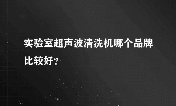 实验室超声波清洗机哪个品牌比较好？