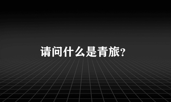 请问什么是青旅？